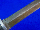US WW2 Vintage Custom Made Handmade Theater Fighting Knife w/ Sheath