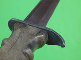 US WW2 WWII Custom Made San Antonio IRONWORK Sword Blade Fighting Knife & Sheath