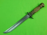 US WW2 WWII Custom Made San Antonio IRONWORK Sword Blade Fighting Knife & Sheath