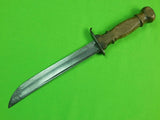 US WW2 WWII Custom Made San Antonio IRONWORK Sword Blade Fighting Knife & Sheath