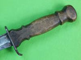 US WW2 WWII Custom Made San Antonio IRONWORK Sword Blade Fighting Knife & Sheath