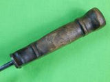 US WW2 WWII Custom Made San Antonio IRONWORK Sword Blade Fighting Knife & Sheath