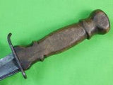 US WW2 WWII Custom Made San Antonio IRONWORK Sword Blade Fighting Knife & Sheath