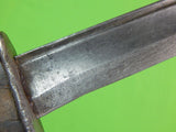 US WW2 WWII Custom Made San Antonio IRONWORK Sword Blade Fighting Knife & Sheath