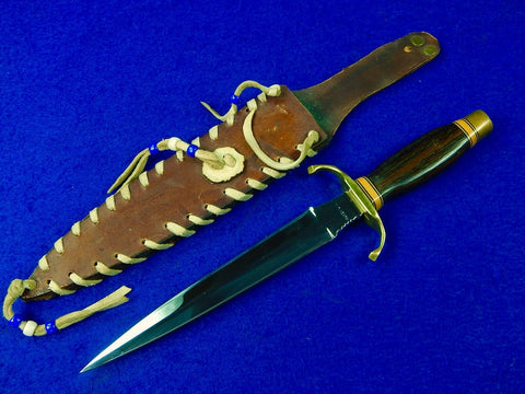 Custom Made Handmade W.D. Bill HEATH Stiletto Hunting Fighting Knife w/ Sheath 