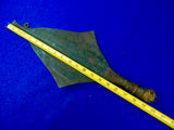 Antique Vintage Africa African Zaire Short Sword Large Knife Konda Spear Point