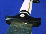 Vintage Old African Africa Engraved Short Sword w/ Scabbard