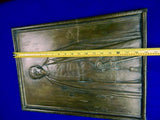 Antique German Germany WW1 Silver Bronze Large Heavy Wall Plaque Military Decor