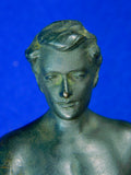 Antique German Germany Hans Keck Bronze Warrier w/ Sword Figurine Statue Art