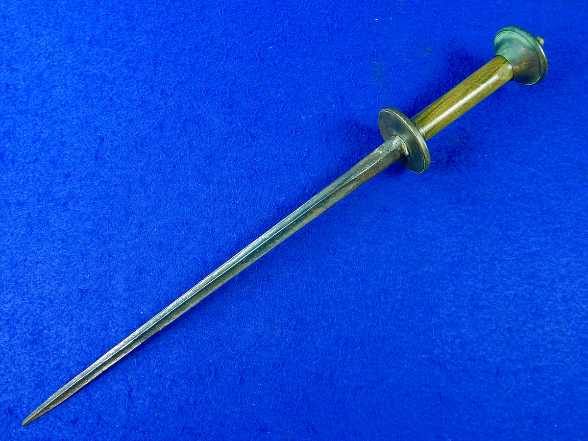 Antique 19 Century French France Rondel Triangle Blade Fighting Knife ...