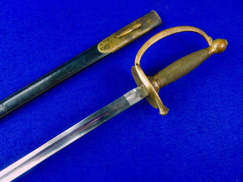 Antique 19 Century US Civil War Ames NCO Sword with Scabbard