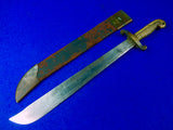 RARE Antique US Spanish American War Collins Legitimus Machete Short Sword Swords w/ Scabbard