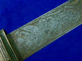 Antique German Germany 18 Century Silver Stag Short Hunting Sword w/ Scabbard