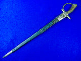 Antique German Germany 18 Century Silver Stag Short Hunting Sword w/ Scabbard