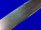 Antique Germany German 19 Century M. NEUMANN HOFLIEFERANT Damascus Hunting Sword Dagger Knife