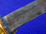 Antique Germany German 19 Century M. NEUMANN HOFLIEFERANT Damascus Hunting Sword Dagger Knife