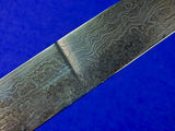 Antique Germany German 19 Century M. NEUMANN HOFLIEFERANT Damascus Hunting Sword Dagger Knife