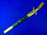 Antique Germany German 19 Century M. NEUMANN HOFLIEFERANT Damascus Hunting Sword Dagger Knife