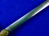 Antique 19 Century US Civil War Engraved Militia Sword w/ Scabbard