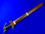 Antique 19 Century Philippines High Rank Official Moro Kris Sword w/ Scabbard