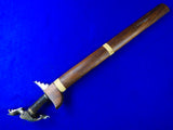 Antique 19 Century Philippines High Rank Official Moro Kris Sword w/ Scabbard