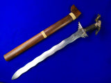 Antique 19 Century Philippines High Rank Official Moro Kris Sword w/ Scabbard