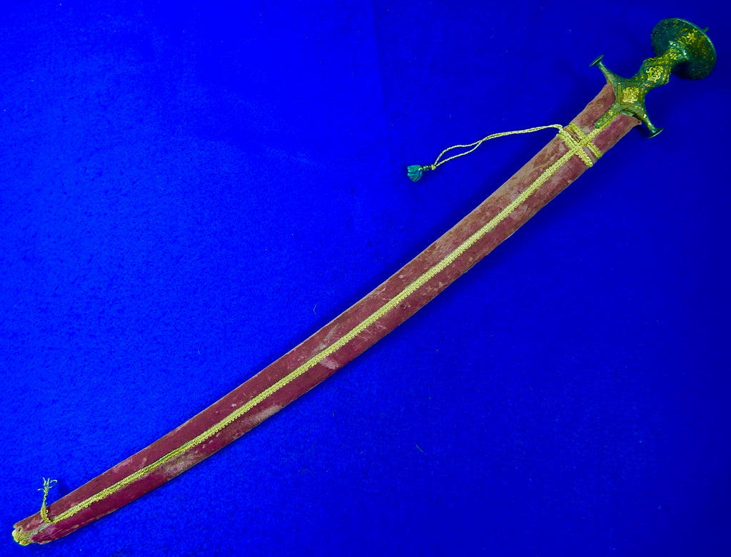 Antique 19 Century Middle East Islamic Indian India Tulwar Gold Damasc ...