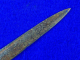 RARE Antique 19 Century Indonesian Indonesia Spear Head Knife Knives Dagger w/ Scabbard