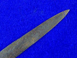 RARE Antique 19 Century Indonesian Indonesia Spear Head Knife Knives Dagger w/ Scabbard