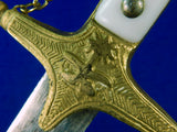 Vintage Saudi Arabia Arabian Presentation Sword Saber w/ Scabbard