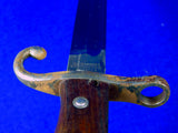 Argentina WW1 WW2 German Made Wood Handle Bayonet Fighting Knife w/ Scabbar