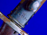 Argentina WW1 WW2 German Made Wood Handle Bayonet Fighting Knife w/ Scabbar