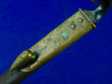 Antique British English 19 Century Martini Henry Socket Bayonet w/ Scabbard