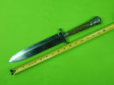 Antique Vintage British English Jonathan Crookes Sheffield England Large Silver Bowie Fighting Knife Knives