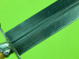Antique Vintage English British Sheffield England Silver Stag Handle Large Bowie Fighting Knife Knives Dagger