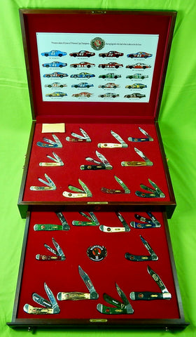 Vintage US Case XX Limited Edition Winston Cup Champions Motor Sports 20th Anniversary Folding Knife Knives Set