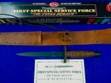 US 1998 Case V-42 Devils Brigade Stiletto Fighting Knife Knives Dagger Sheath Box Certificate