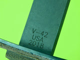 US 2018 CASE XX V-42 First Special Service Force Devil's Brigade Stiletto Fighting Knife Knives w/ Sheath Box