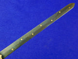 Antique Old China Chinese 19 Century Dagger Fighting Knife Knives Dirk w/ Scabbard