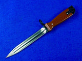 Vintage Chinese China Dagger Bayonet Fighting Knife w/ Scabbard