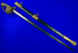 Antique US Civil War Presentation Grade German Import Engraved Sword Swords w/ Scabbard