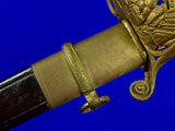 Antique US Civil War Presentation Grade German Import Engraved Sword Swords w/ Scabbard