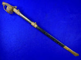 Antique US Civil War Presentation Grade German Import Engraved Sword Swords w/ Scabbard