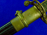 Antique US Civil War Presentation Grade German Import Engraved Sword Swords w/ Scabbard