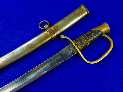 Vintage Aged Replica of Antique US Civil War Artillery Ames Sword Swords w/ Scabbard