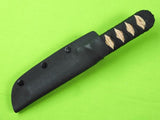 Custom Made Handmade Early Bill Siegle Japanese Tanto Style Knife w/ Scabbard