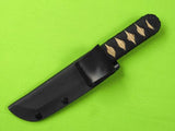 Custom Made Handmade Early Bill Siegle Japanese Tanto Style Knife w/ Scabbard