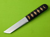 Custom Made Handmade Early Bill Siegle Japanese Tanto Style Knife w/ Scabbard