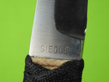 Custom Made Handmade Early Bill Siegle Japanese Tanto Style Knife w/ Scabbard