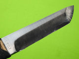 Custom Made Handmade Early Bill Siegle Japanese Tanto Style Knife w/ Scabbard